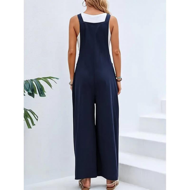 Women'S Elegant Army Green Cotton Suspender Trousers Mid-Waist Soft Fabric Pockets Medium Fit Asian Sizes S-XXL Retro Style Comfortable Womenwear Casual Womenswear Overalls Suits Basic Minimalist Basic